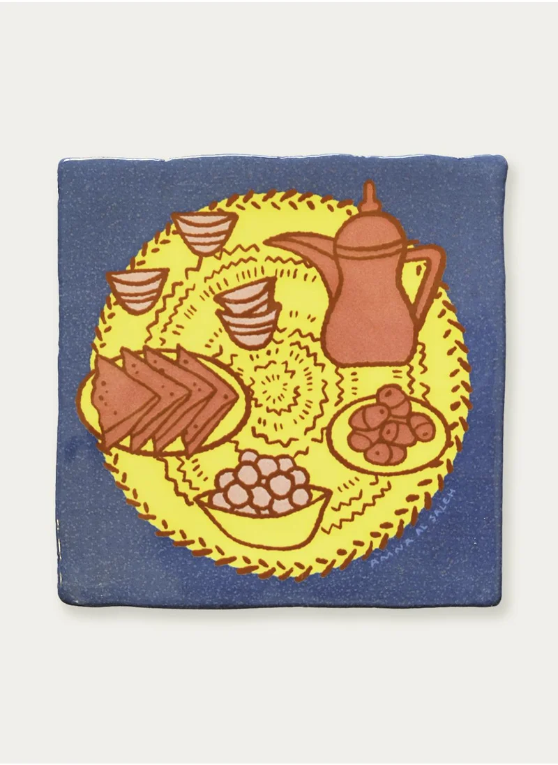 Little Majlis Art Tile, Haseer, a food spread