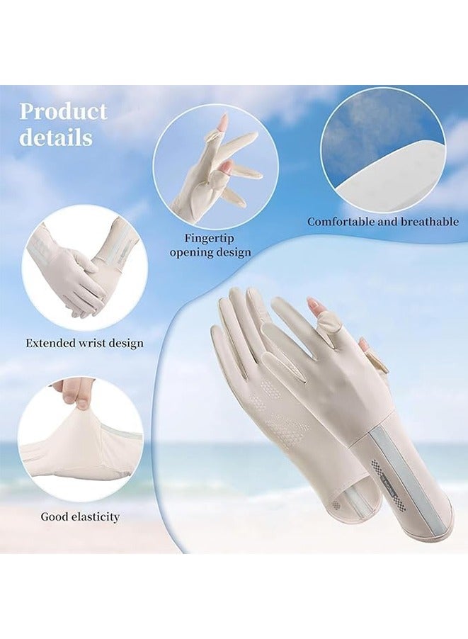 UV Protection Driving Gloves for Women, Non Slip Touchscreen Gloves，Ultra Thin Full Finger UV Protection，Can be Used for Fishing, Golf, Biking, Hiking And Camping - Image 3