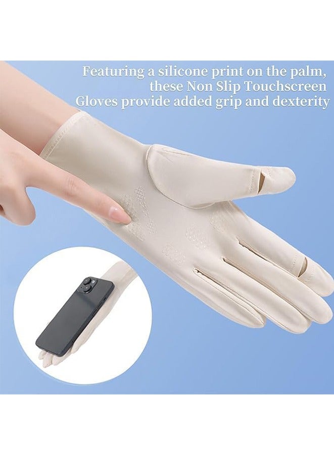 UV Protection Driving Gloves for Women, Non Slip Touchscreen Gloves，Ultra Thin Full Finger UV Protection，Can be Used for Fishing, Golf, Biking, Hiking And Camping - Image 2