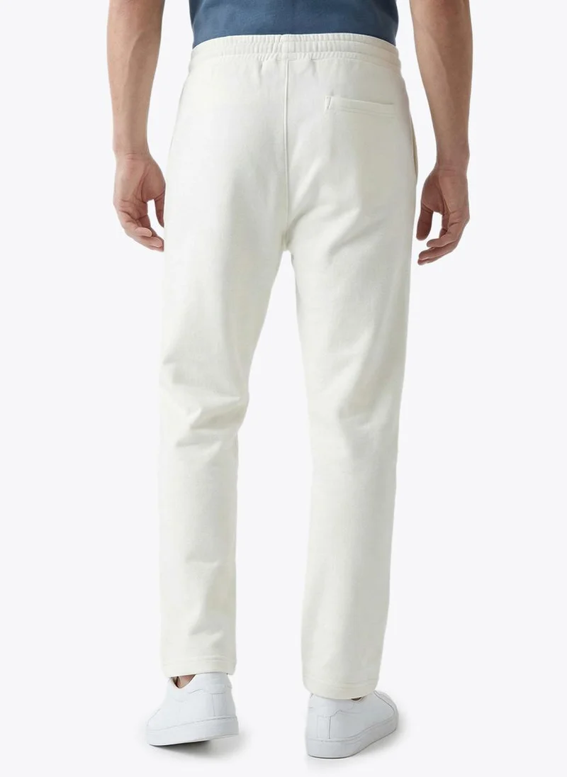 نوتيكا Men Regular Fit Logo Cotton Blend Joggers for Everyday Casual Wear-White