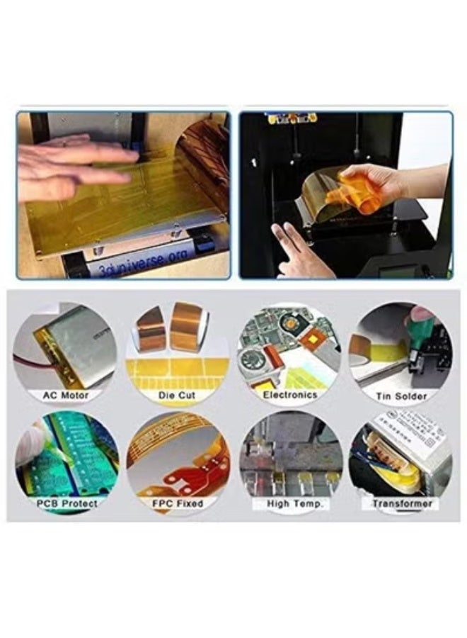 Peachjoy Teflon Sheets, 2 Packs 12 x 16 Inch and 2 Rolls 10mm X 33m Heat Resistant Sublimation Tape, Heat Press Transfer Non-Stick Paper Reusable Heat Resistant Craft Pads for Heat Press - Image 4