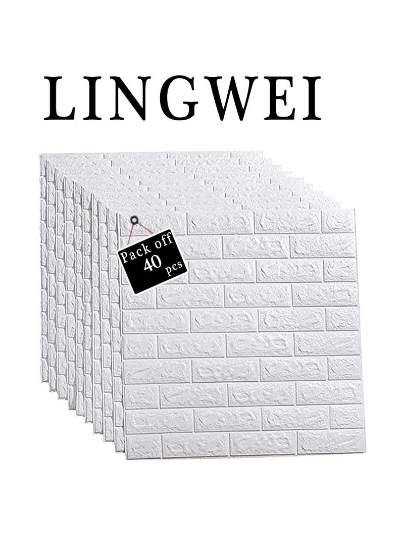 LINGWEI 3D Wall Sticker Waterproof Wall Tiles - Image 1
