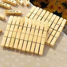 Zepdos Wooden Cloth Clips for Drying Clothes – Strong Grip Laundry Clothespins with Stainless Steel Spring, Durable Multipurpose Clips for Clothesline, Photos & Craft Use (Pack of 40 Pcs) - Image 2