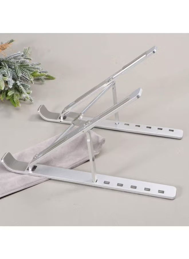 حامل لابتوب محمول مصنوع من سبيكة الألومنيوم فضي - Image 3