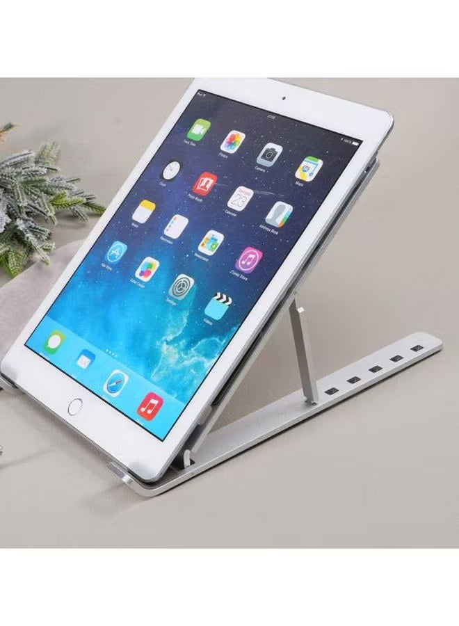 حامل لابتوب محمول مصنوع من سبيكة الألومنيوم فضي - Image 4