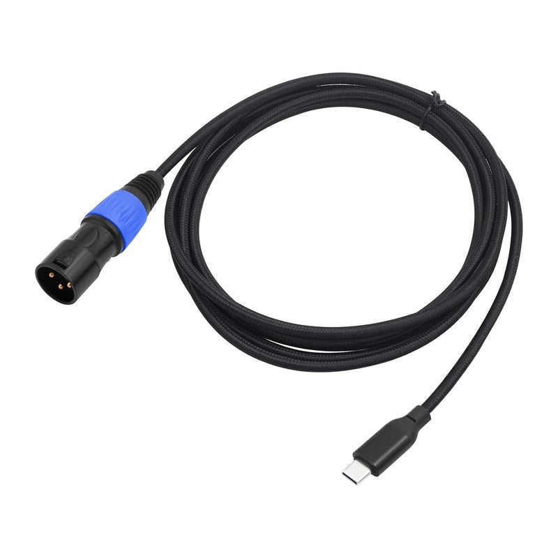 كابل ميكروفون متوازن من USB Type C إلى XLR ذكر 3 دبابيس بطول 2 متر للمزج - Image 2