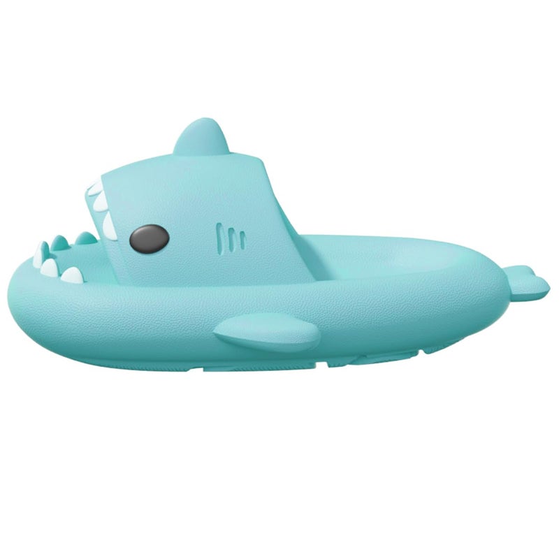 Slides for Women Men Thick Cloud Pillow Slippers | Non-Slip 1.57" Thick Sole EVA Open Toe Shark Sandals for Indoor Beach Shower Pool - Image 3