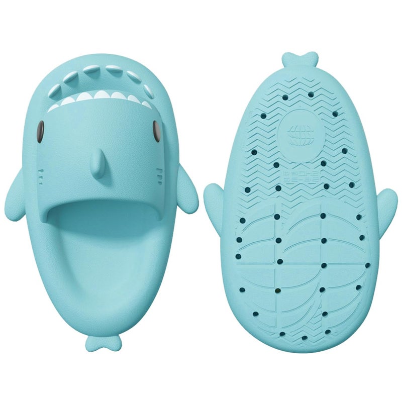 Slides for Women Men Thick Cloud Pillow Slippers | Non-Slip 1.57" Thick Sole EVA Open Toe Shark Sandals for Indoor Beach Shower Pool - Image 5