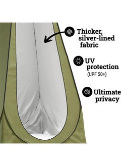 GROIC Shower Tent with 20L Water Bag Pop-Up Privacy Tent Camping Portable Toilet Tent Outdoor Camp Bathroom Changing Dressing Room Instant Privacy Shelters  - Image 3
