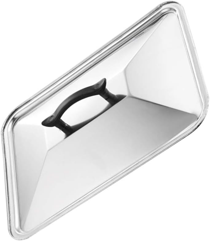 Baster Buffet Stainless Steel Pan Cover Lid for Chafing Dishes and Steam Table Pans Pan Lids for Food Warmer Buffet Serving Chafing Dishes Without Window S Cooking Tool Griddle Cover - Image 1