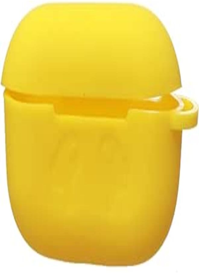 Generic - AirPods Pro Silicone Protective Case Cover with Clip for Easy Hanging - Yellow - Image 1