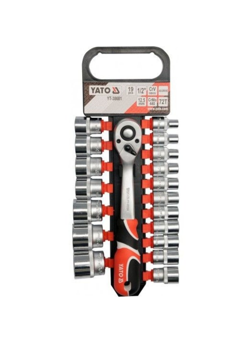 Yato YATO Socket Set 1/2" 19pcs/sets YT-38681 