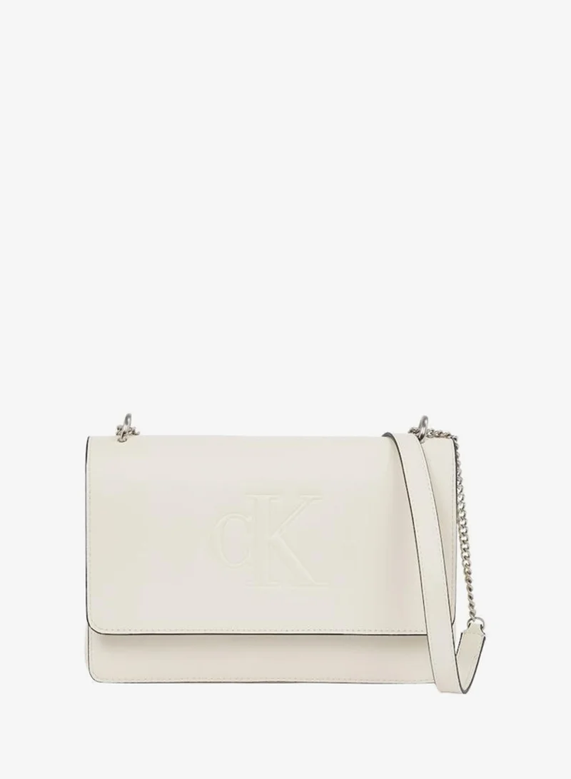 CALVIN KLEIN plastic sheets flap over crossbody