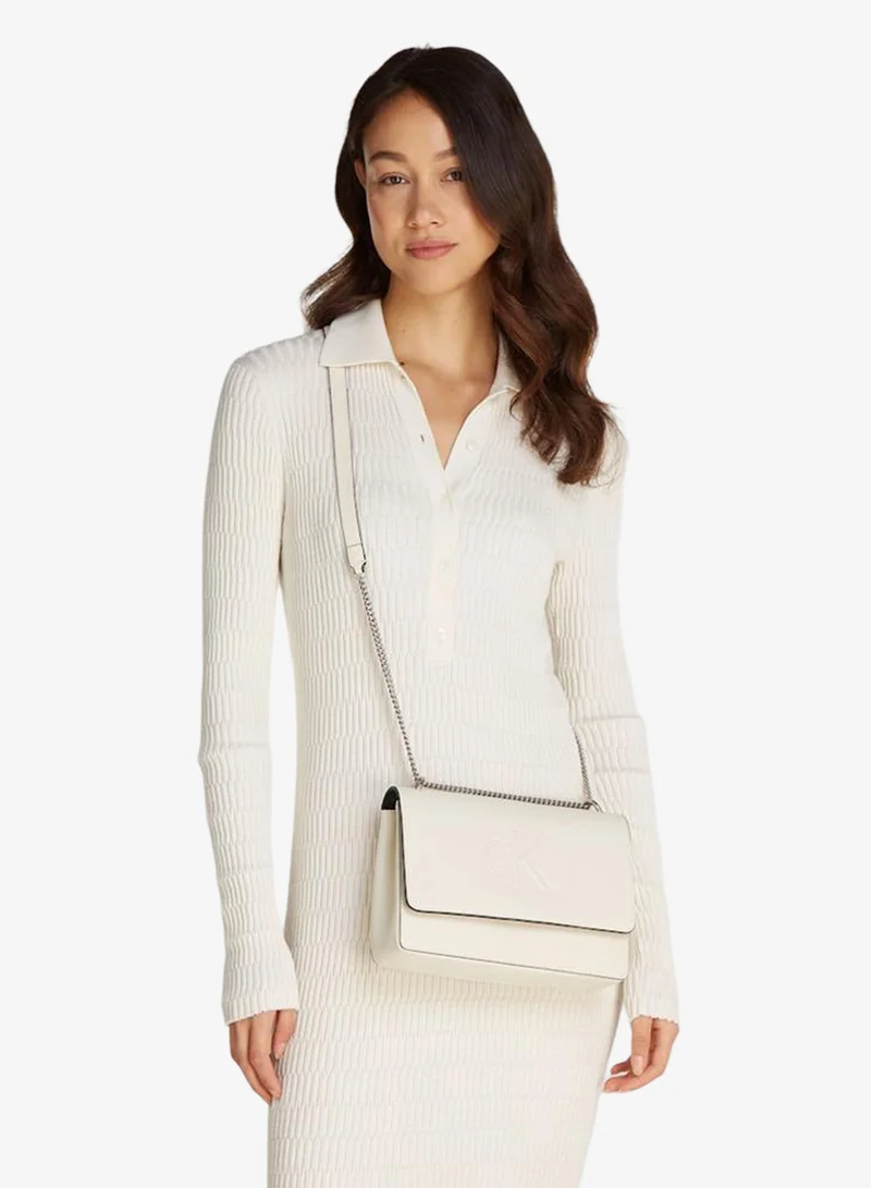 CALVIN KLEIN plastic sheets flap over crossbody
