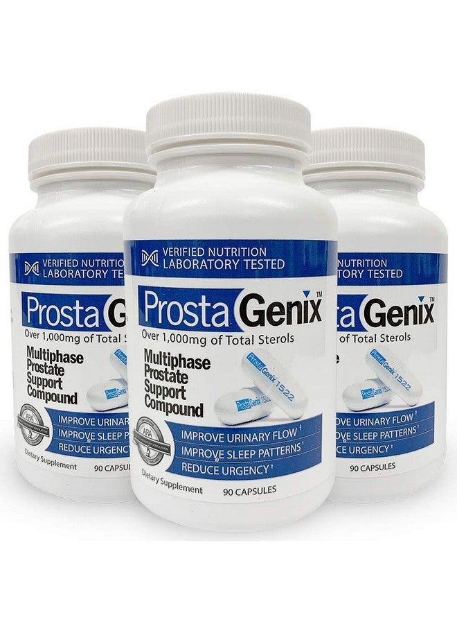 ProstaGenix Multiphase Prostate Supplement Capsule -3 Bottles- Featured On Larry King Investigative Tv Show - Over 1 Million Sold - End Nighttime Bathroom Trips, Urgency, Frequent Urination. - Image 1