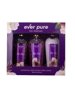 ever pure Like kiss set shower gel 236ml body splash 236ml body lotion 236ml 