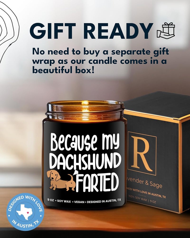 Rosa Vila Funny Dachshund Candle - Image 4
