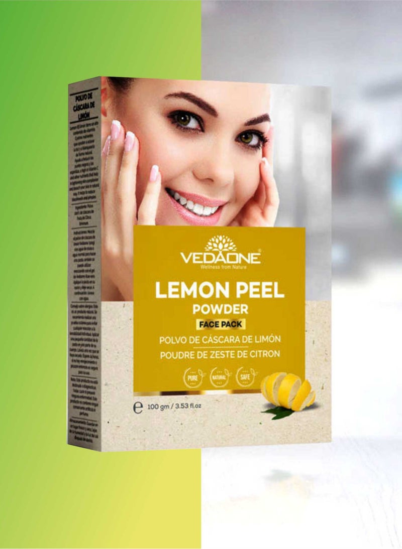 VEDAONE VedaOne Lemon Peel Powder | 100% Natural | 100GM | Anti-Acne, De-Tan, Vitamin C Face Pack for Instant Glow  - Image 2