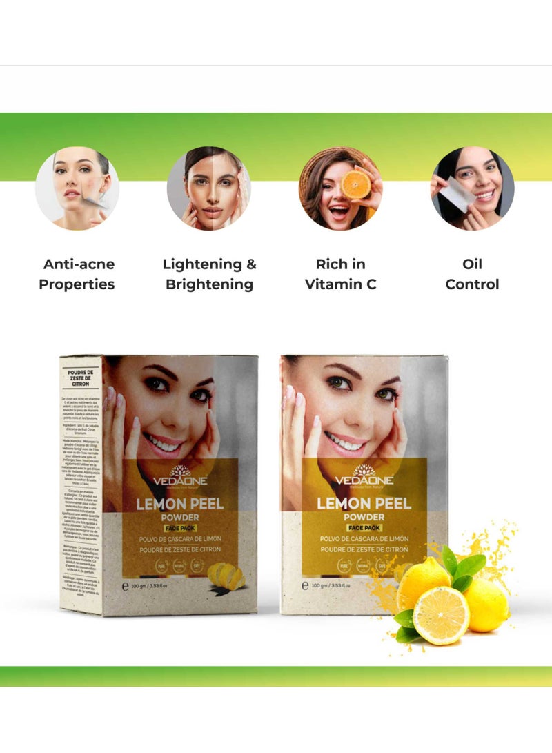 VEDAONE VedaOne Lemon Peel Powder | 100% Natural | 100GM | Anti-Acne, De-Tan, Vitamin C Face Pack for Instant Glow  - Image 4