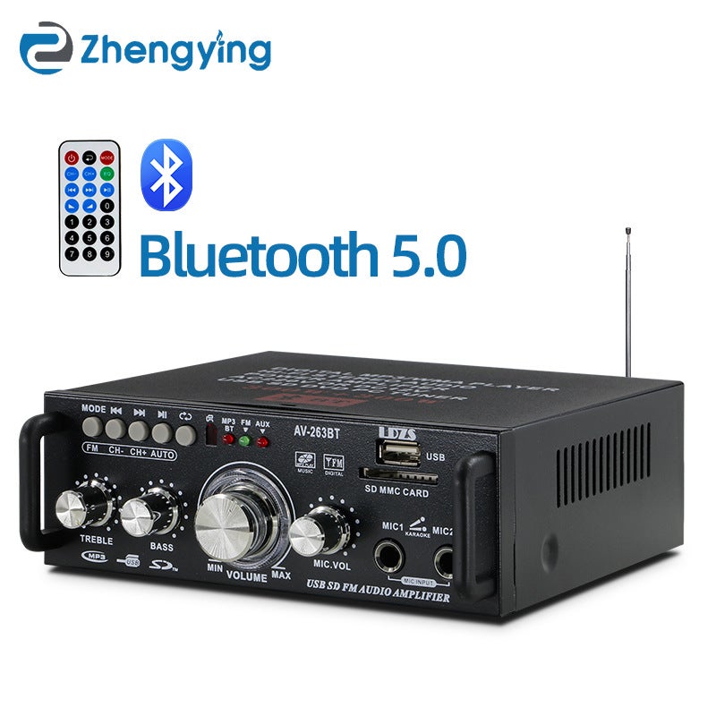 Av-263Bt Wireless Bluetooth Amplifier Home Car Speaker High Power Amplifier - Image 2