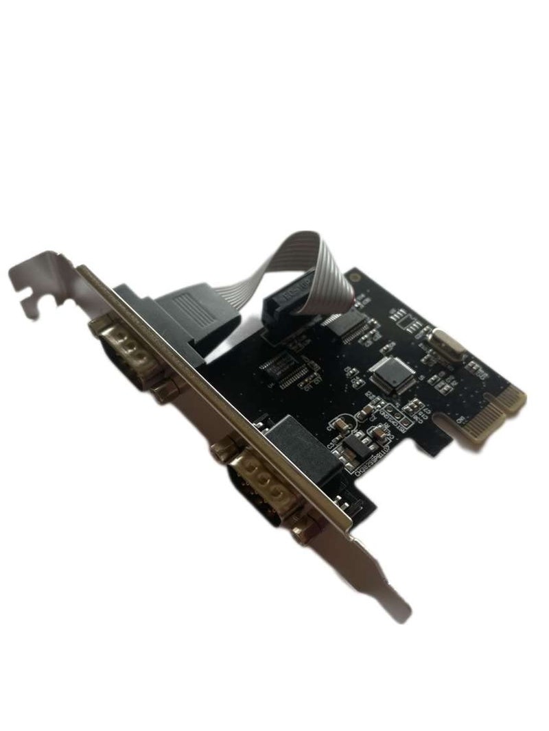 Millennium TECHNOLOGY Pci Express 2 Port Serial Card Pci Express to RS232 (DB9) COM Port Adapter for Desktop with Low Bracket (PCIE-Serial) (2 Port Express Serial) - Image 4