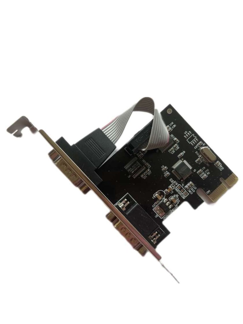 Millennium TECHNOLOGY Pci Express 2 Port Serial Card Pci Express to RS232 (DB9) COM Port Adapter for Desktop with Low Bracket (PCIE-Serial) (2 Port Express Serial) - Image 3