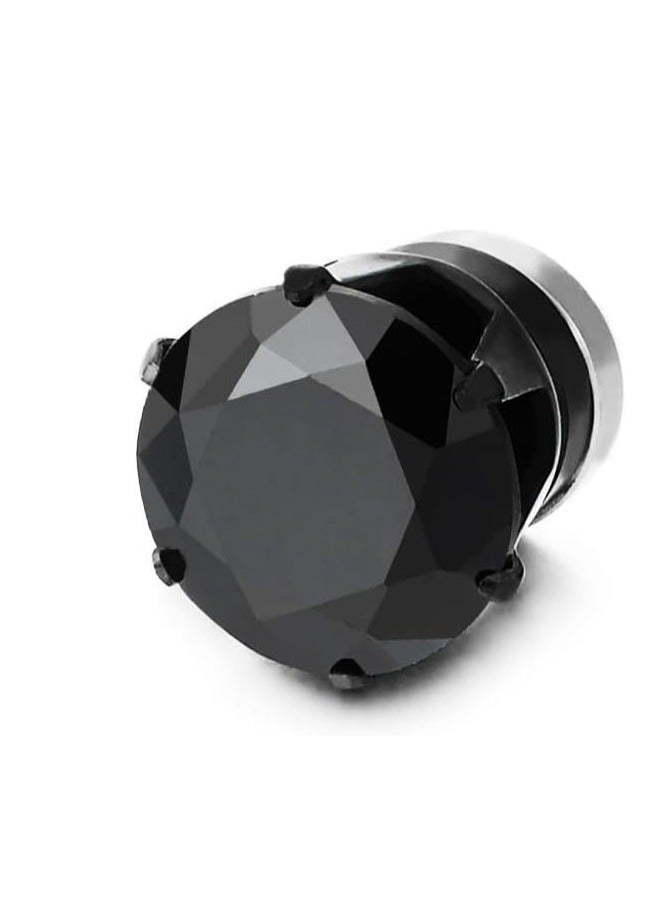 EFUMKE Stainless Steel Magnetic Stud Earrings Unisex Non-piercing Hypoallergenic 6mm 3 Pairs - Image 5