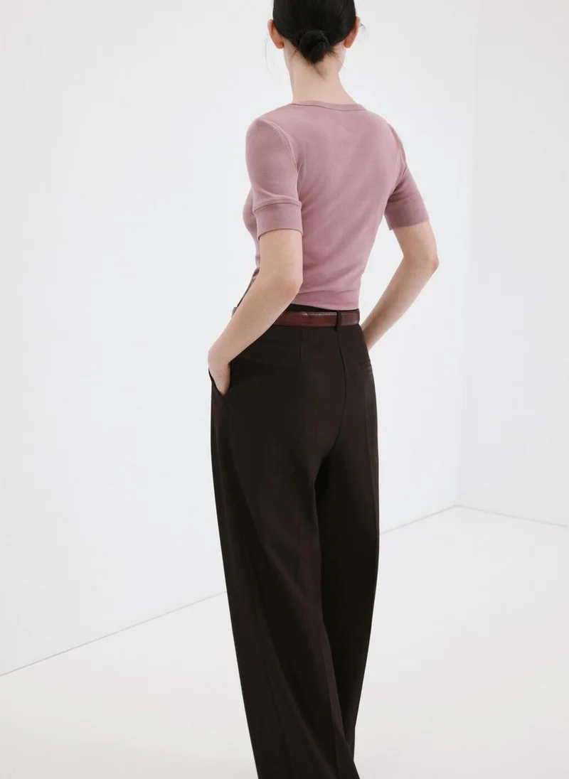 مانجو Short-sleeved fitted t-shirt