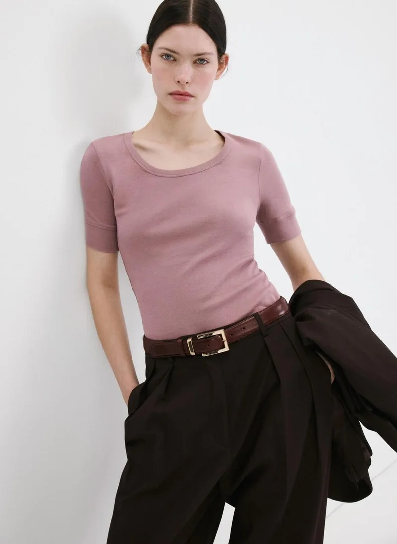 مانجو Short-sleeved fitted t-shirt