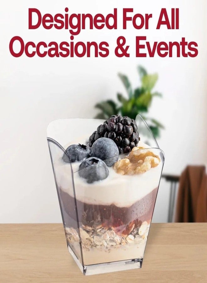 kaya Clear Mini Square Plastic Cups - 3.5 oz (Pack of 12) - Premium Disposable Dessert & Cocktail Party Pack Perfect for Entertaining & Events - Image 5