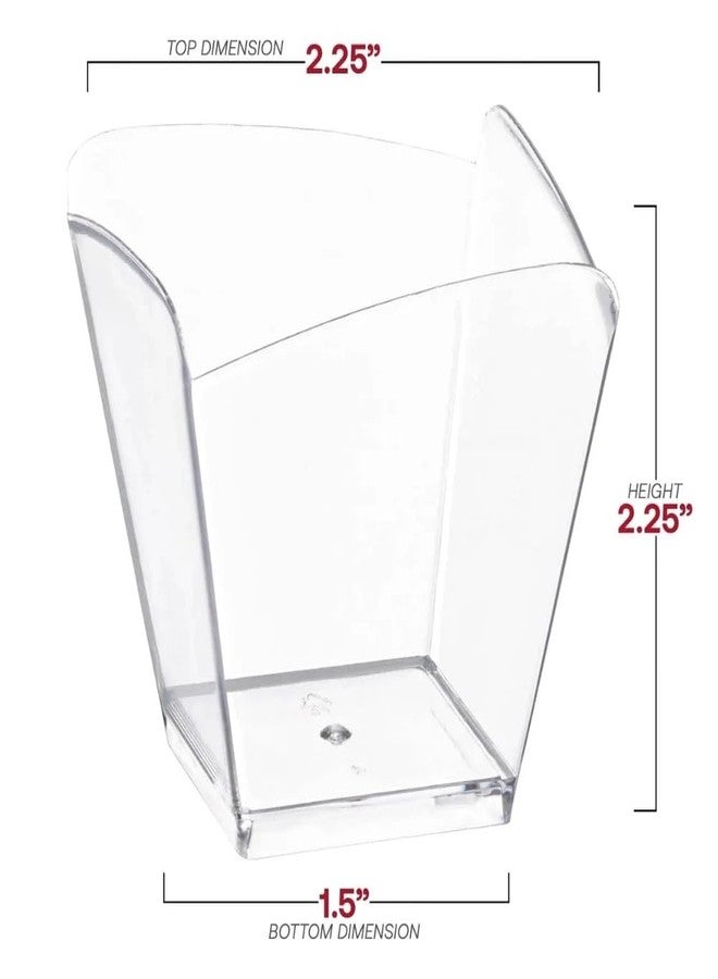 kaya Clear Mini Square Plastic Cups - 3.5 oz (Pack of 12) - Premium Disposable Dessert & Cocktail Party Pack Perfect for Entertaining & Events - Image 2
