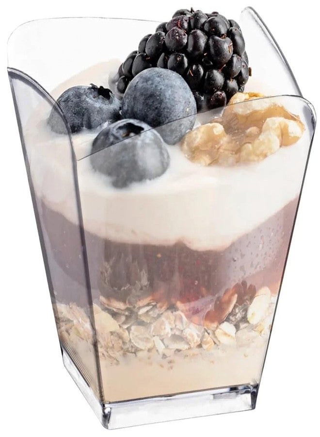 kaya Clear Mini Square Plastic Cups - 3.5 oz (Pack of 12) - Premium Disposable Dessert & Cocktail Party Pack Perfect for Entertaining & Events - Image 3