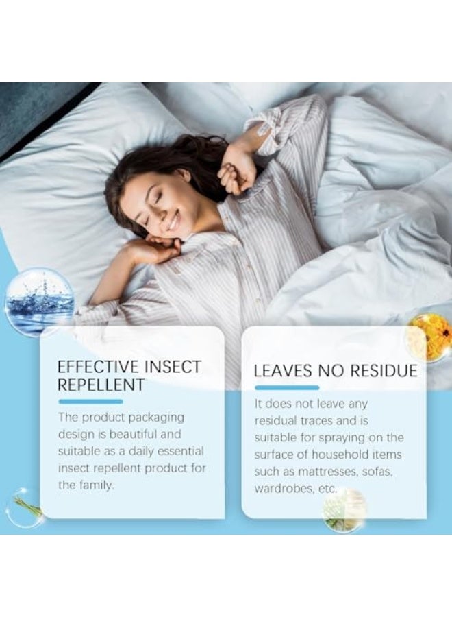  قصة رش طارد للحشرات، رش قماش مضاد للآفات، فعال على عث الغبار، بق الفراش، البراغيث، والعث، يمنع التجدد، رش طويل الأمد، حل فعال للتحكم في الآفات، علاج جاف للأسرّة (280 مل) - Image 3