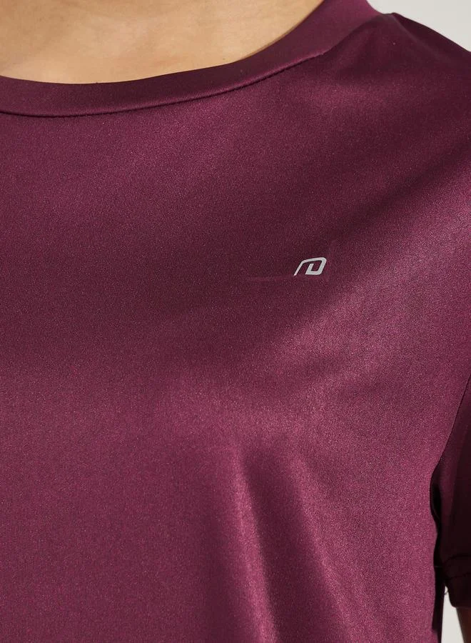 Styli Logo Detail Short Sleeves Basic Top