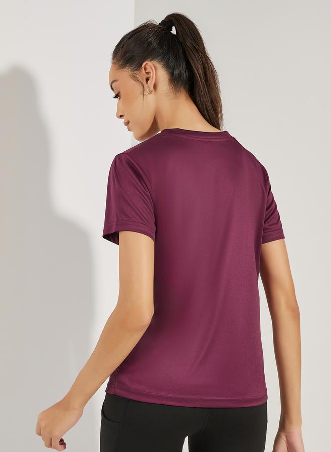 Styli Active Logo Detail Short Sleeves Basic Top - Image 5