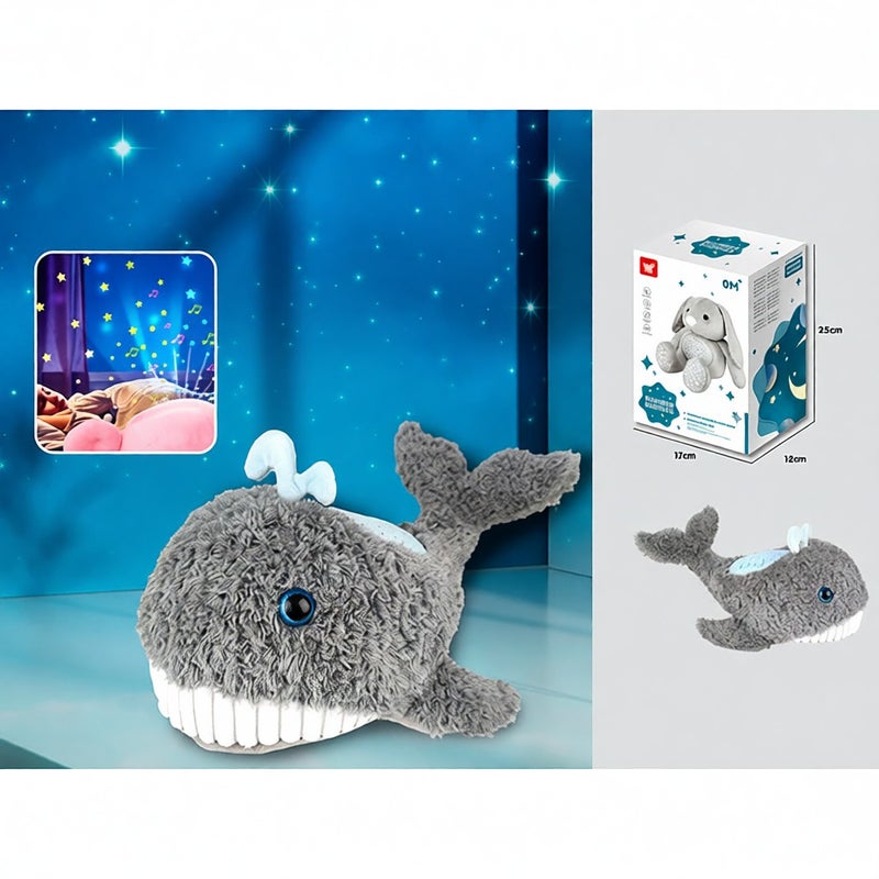Cross-border hot supply of children's whale comfort projector plush doll parent-child interactive baby comfort doll wholesale 17cm - Image 3