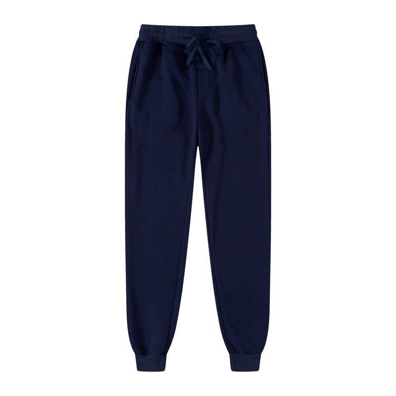 Casual Sports Straight Pants Mens Autumn 2024 New Oversize Plus Size Fashionable Brand Loose Simple Skinless Pants Navy blue 