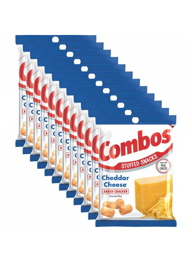 Combos COMBOS Cheddar Cheese Cracker Baked Snacks 6.3-Ounce Bag (Pack of 12)  - Image 1