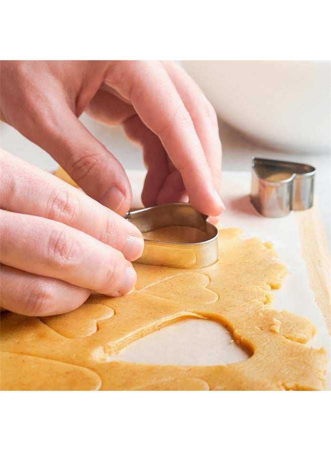 HS 5 Pieces Heart Cookie Cutter Set Heart Shapes Stainless Steel Cutters Molds For Anniversary Bridal Engagement And Wedding Baking Gifts Cake Decorations - Image 3