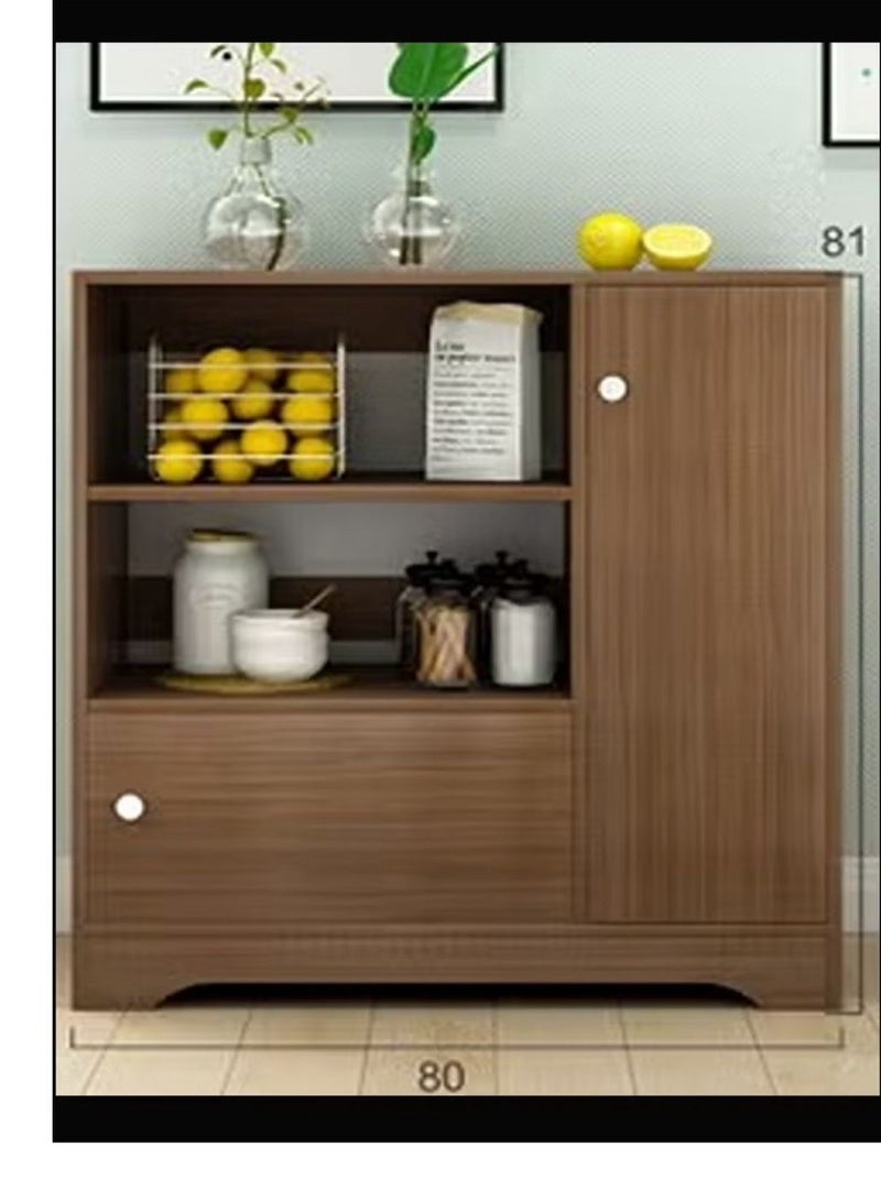 إكسبرت خزانة تخزين جانبية ، خزانة متعددة الاستخدام لغرفة المعيشة والمكتب ، وللمطبخ ، خزانة ركن القهوة، مساحة تخزين مع ثلاث أرفف وبابين - Image 3