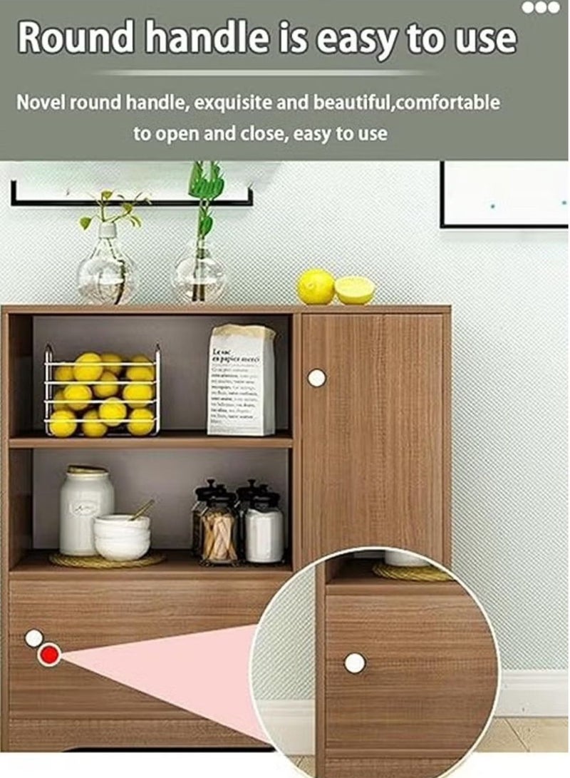 إكسبرت خزانة تخزين جانبية ، خزانة متعددة الاستخدام لغرفة المعيشة والمكتب ، وللمطبخ ، خزانة ركن القهوة، مساحة تخزين مع ثلاث أرفف وبابين - Image 5