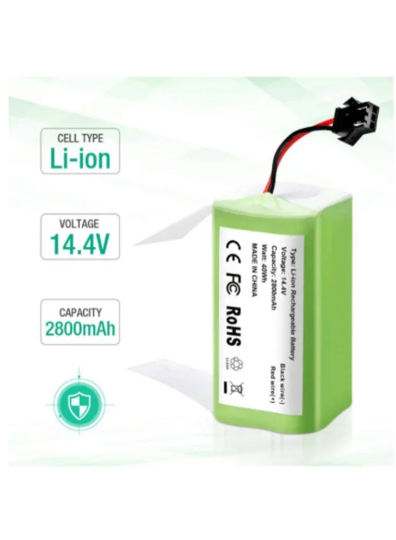 14.4V 2800mAh Replacement Li-ion Battery Compatible for Eufy RoboVac and Evovacs Deebot N79 N79S DN622 Eeuf - Image 3