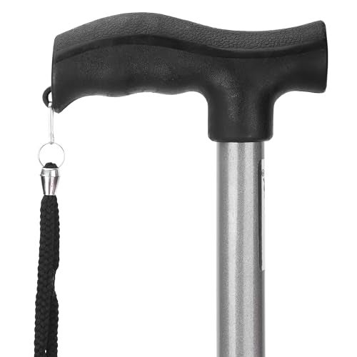 iwalk; Changing Lives Walking Stick with Adjustible Height Strong Steel Body for Patients, Old People or Physically Challenged - Silver - Image 2