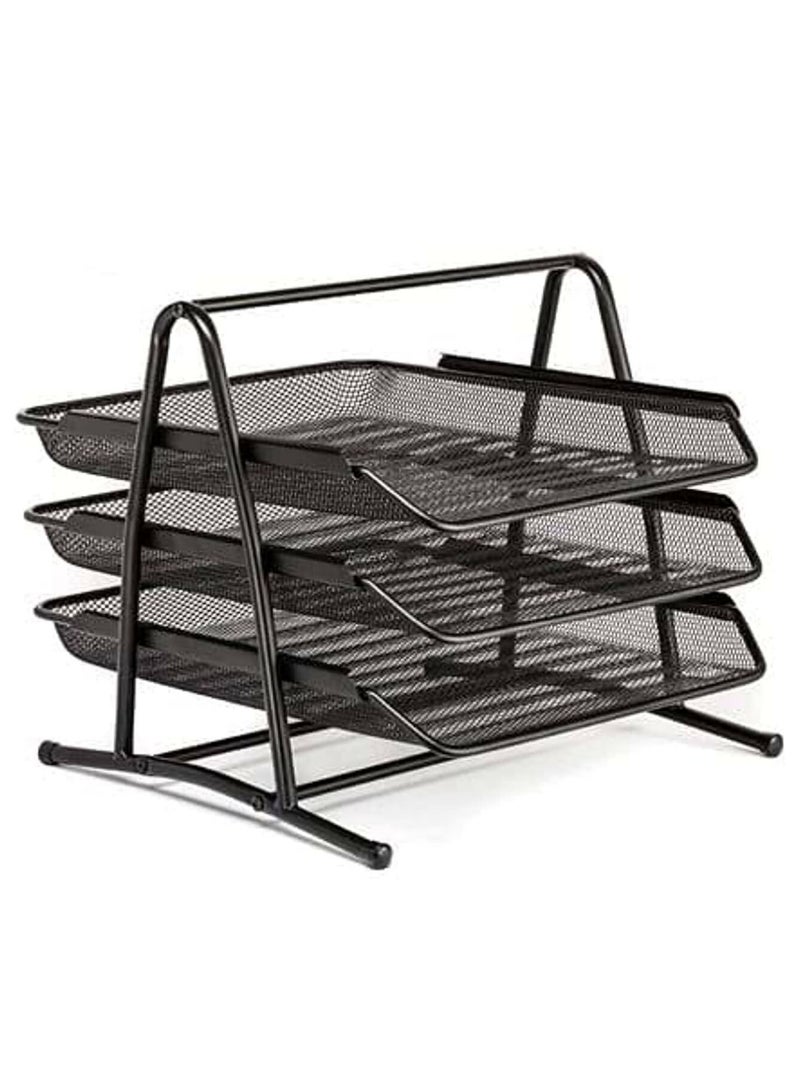 Chase Up Hi-Range Desk Deposit Tray 3 Layer A4 Metal tray Office Desk Organiser Paper - Image 2