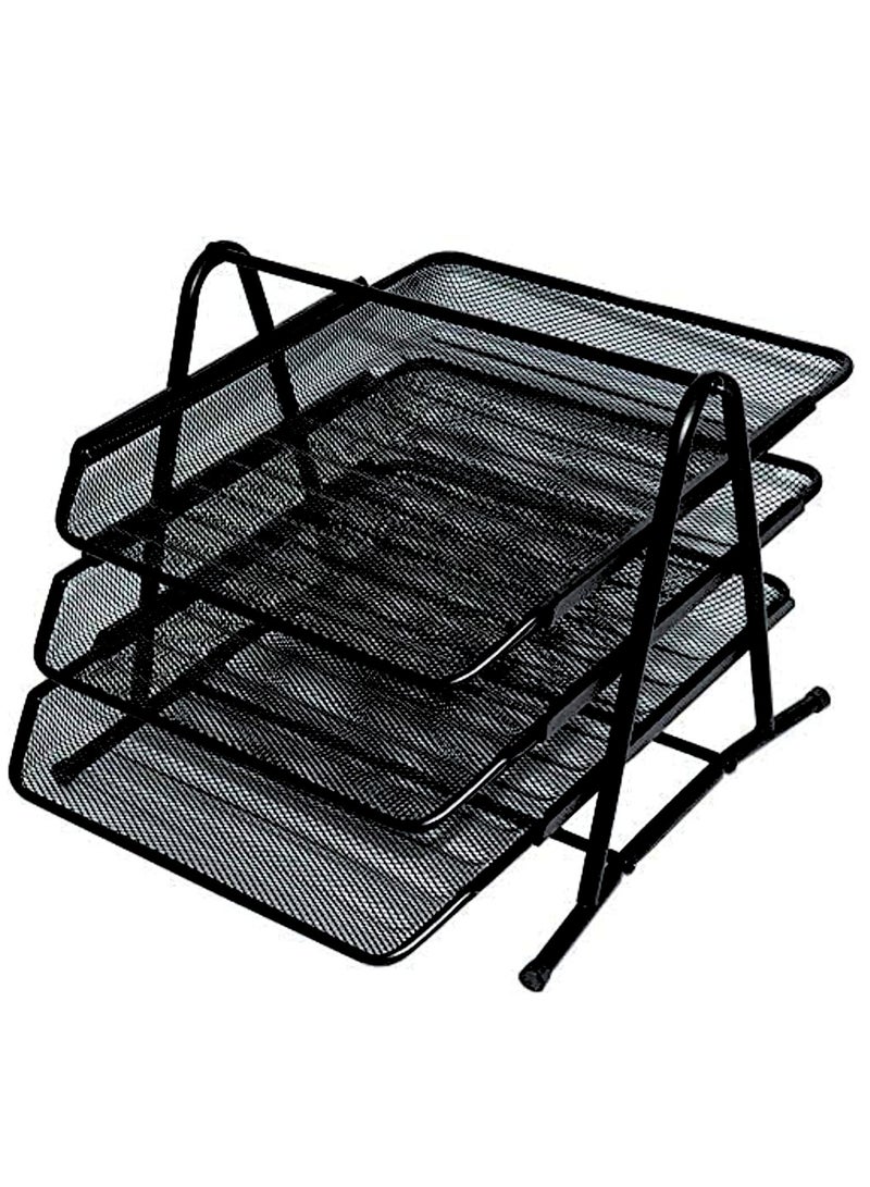 Chase Up Hi-Range Desk Deposit Tray 3 Layer A4 Metal tray Office Desk Organiser Paper - Image 3