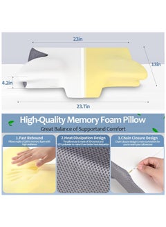 Memory Foam Pillow, Cervical Bed Pillow, Ergonomic Contour Pillow for Neck and Shoulder Pain - pzsku/Z019CE20EE5AC67B98727Z/45/_/1729668709/1a095a72-b375-41d5-8380-15b8828e8fb5