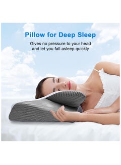 Memory Foam Pillow, Cervical Bed Pillow, Ergonomic Contour Pillow for Neck and Shoulder Pain - pzsku/Z019CE20EE5AC67B98727Z/45/_/1729668712/8522e5fb-e0d2-4fd8-92b0-a7e37e4c0fd1