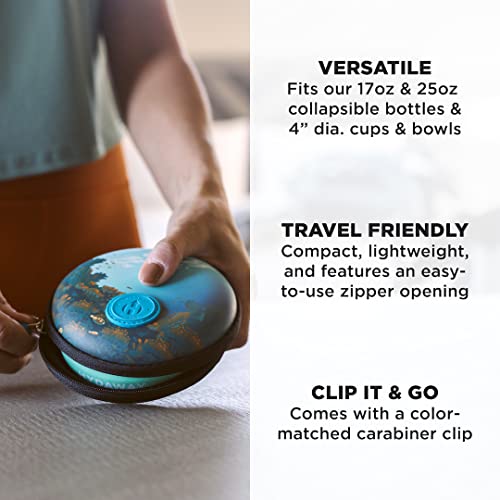 HYDAWAY Travel Case for Collapsible Bottles, Bowls & Cups - Protective Storage with Carabiner Clip - Durable, Water-Resistant, TSA-Friendly - Image 3