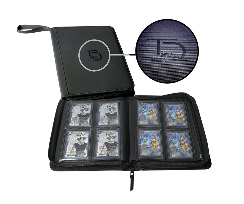 TopDeck Mini TopLoader Binder Holds 96 Cards 4 Pocket Trading Cards Album Long Term Storage Binder Side Load Sleeves PokemonMTGYugiohTCG Folder Trading - Image 2