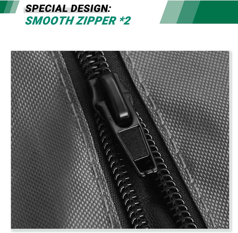 CATOTEL غطاء وحدة تخزين الرفوف، غطاء عربة ا��رف المضاد للماء واقي داخلي/خارجي لرف التخزين مع سحاب (30" طول × 14" عرض × 60" ارتفاع) - Image 4